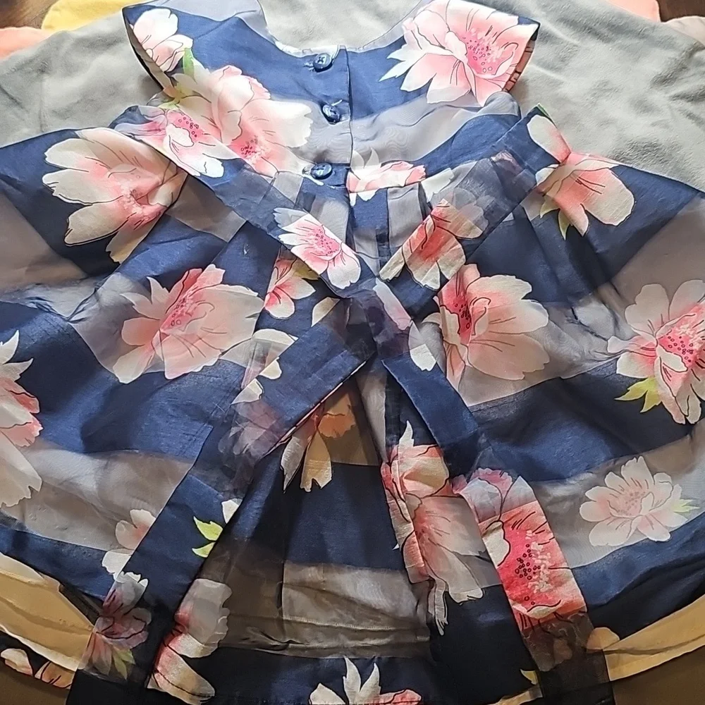 E Dress Size 12 Months Florals And Stripes